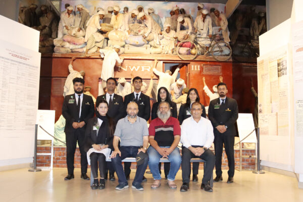 Aftab Ahmed Changezi with Staff Army Museum Lahore